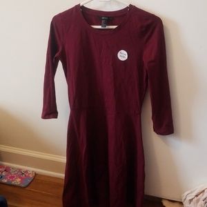 Burgundy skater dress